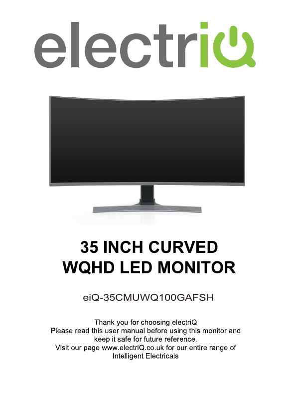 electriq 35 wqhd 100hz hdr