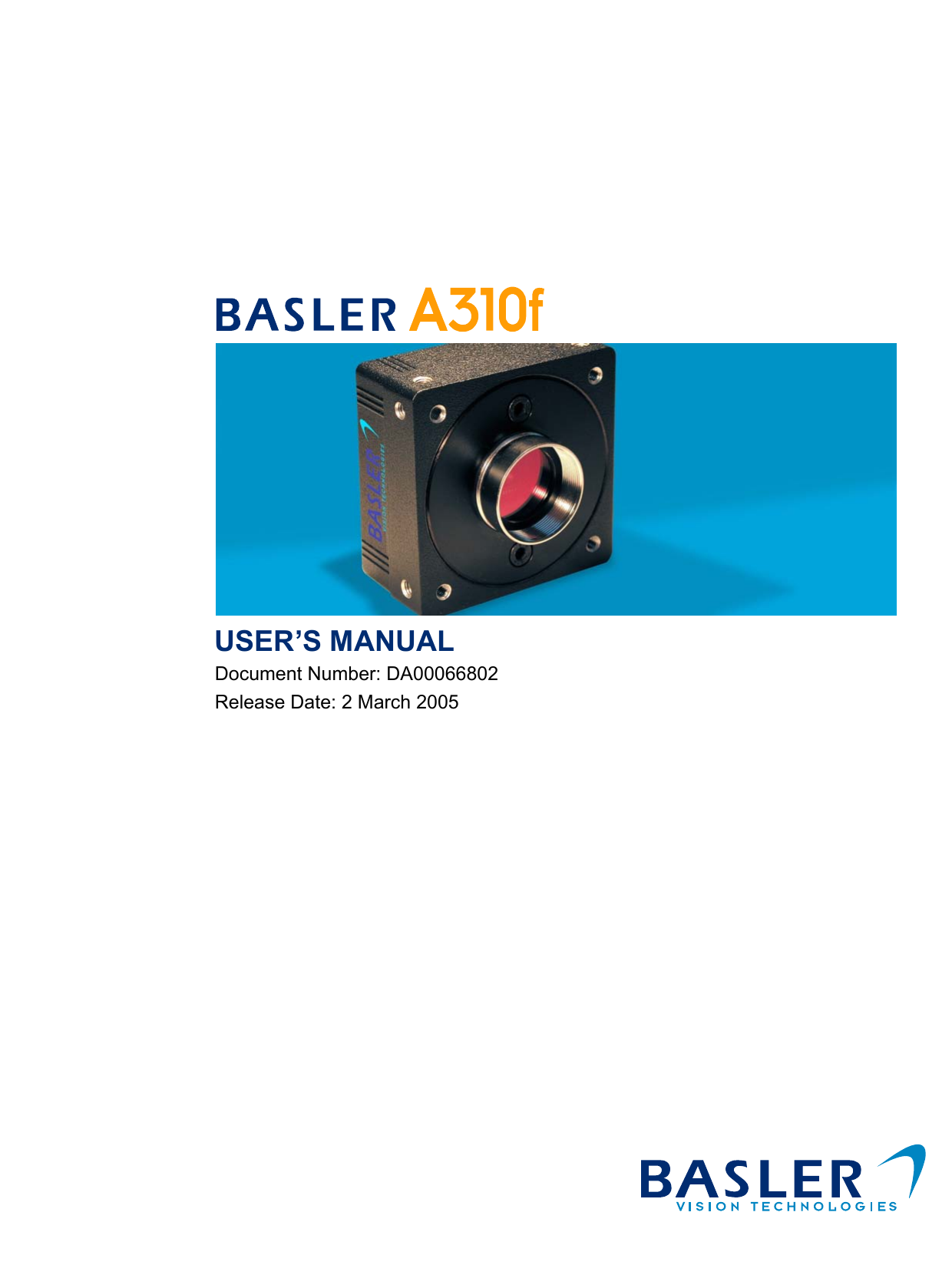 Basler A312f fc A300 Series Owner s Manual Manualzz