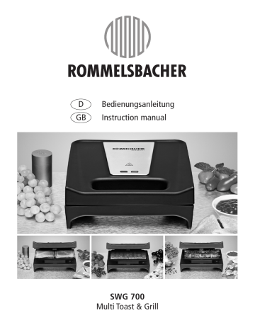 Rommelsbacher SWG 700 MULTI TOAST & GRILL 3-in-1 Max Instruction manual | Manualzz