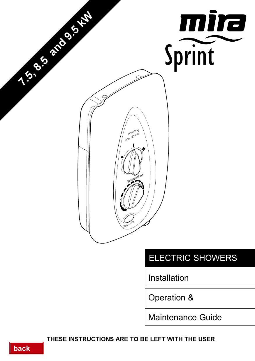 Mira Sprint User manual Manualzz