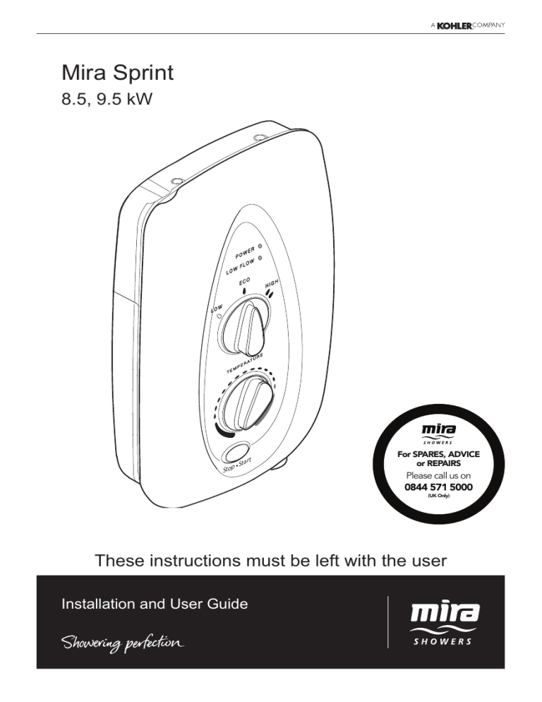 Mira Sprint User manual Manualzz