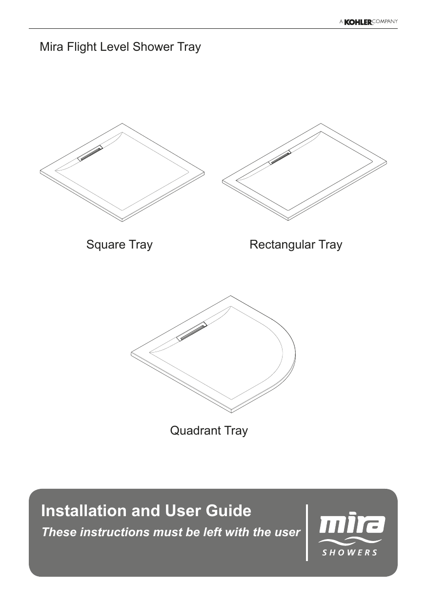 Mira Flight Level Shower tray Rectangle 1600 x 800 0 Upstands