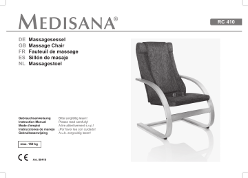 Medisana RC 410 2in1 Relaxsessel + Massage Instruction manual | Manualzz