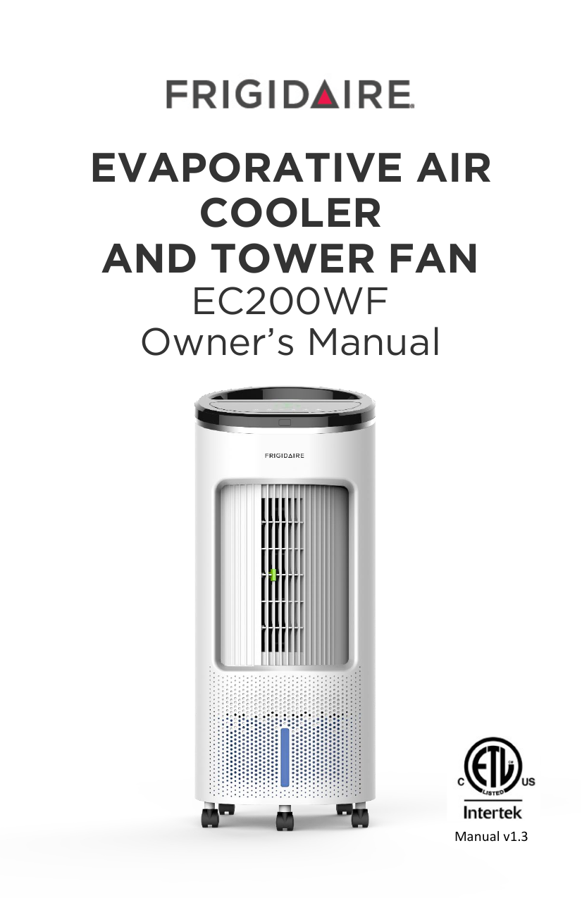 frigidaire evaporative air cooler tower fan