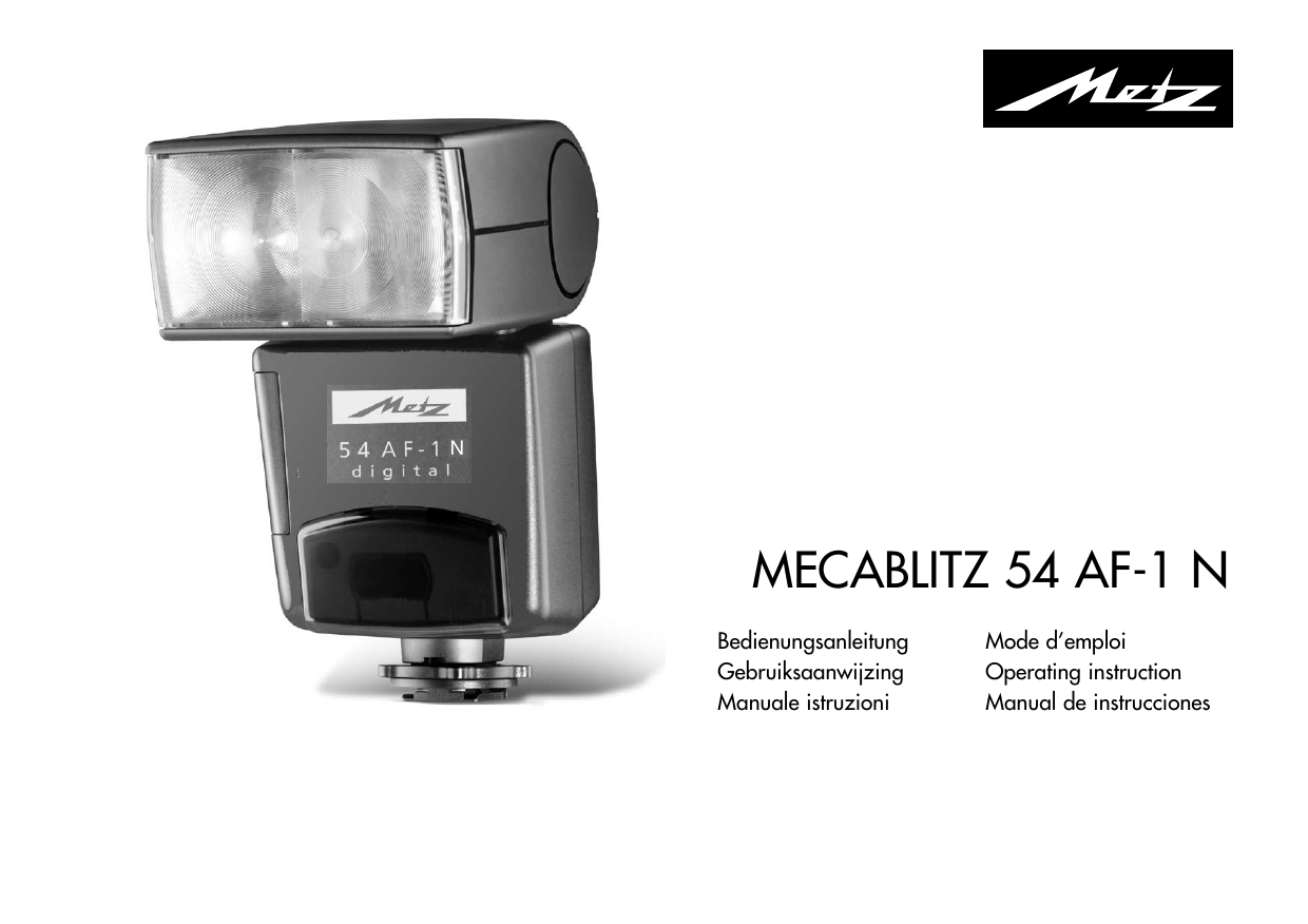 Mode d’emploi Metz Mecablitz 15 MS-1 digital Flash