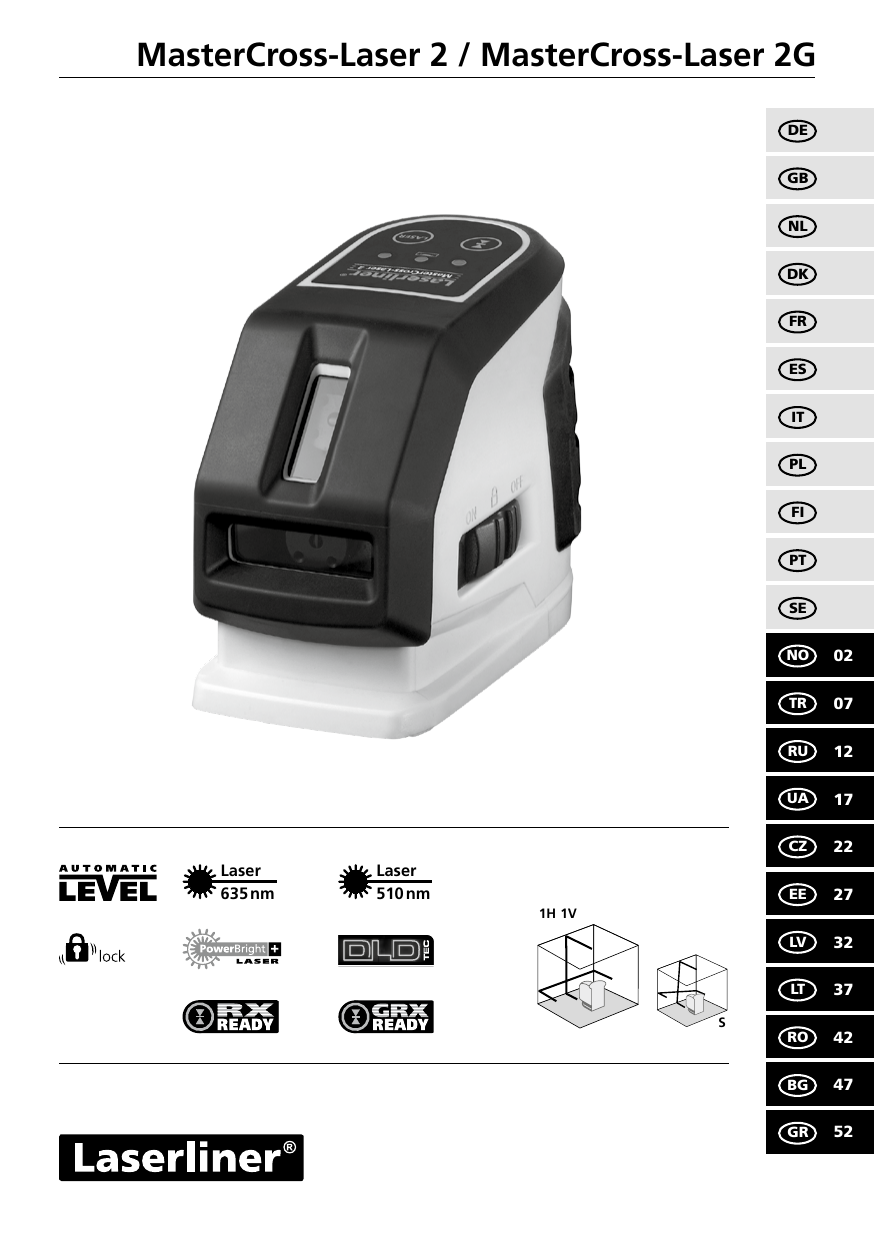 Laserliner Mastercross Laser 2g Mastercross Laser 2 Owner S Manual Manualzz