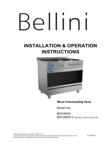 bellini freestanding oven