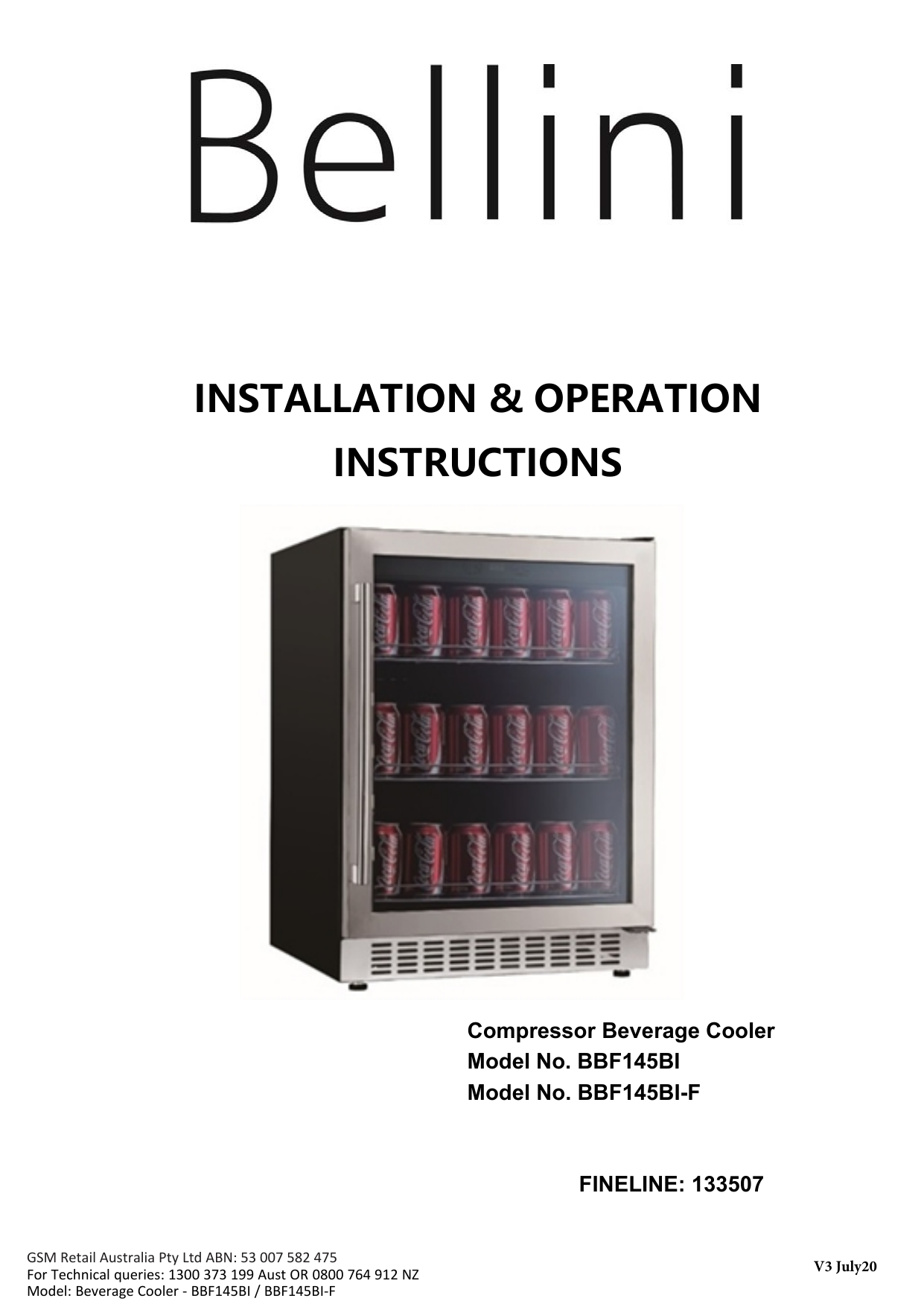 Bellini BBF145BI User guide Manualzz