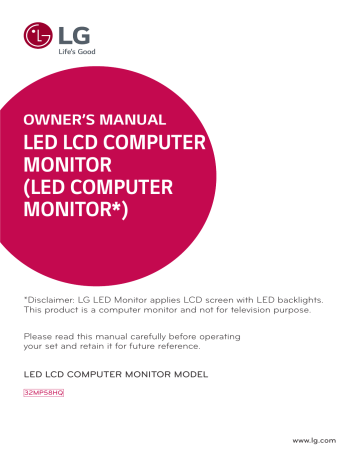LG 32MP58HQ-P Owner's manual | Manualzz