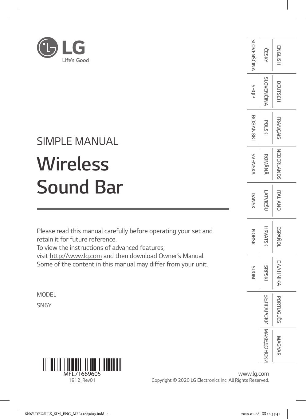 LG SN6Y Owner's manual | Manualzz