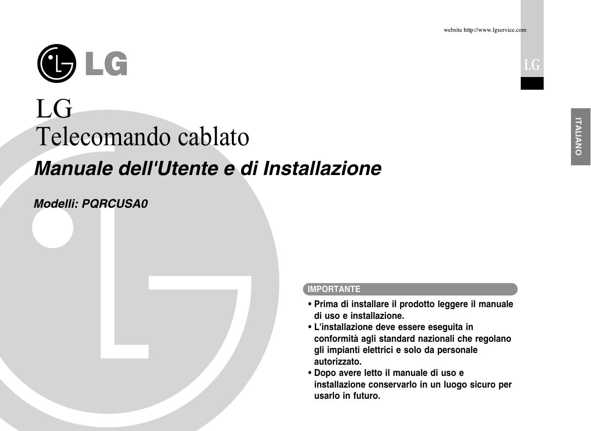 LG PQRCUSA0 Manuale utente Manualzz