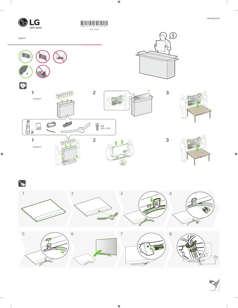 LG 55UN7400PPA Quick setup guide | Manualzz