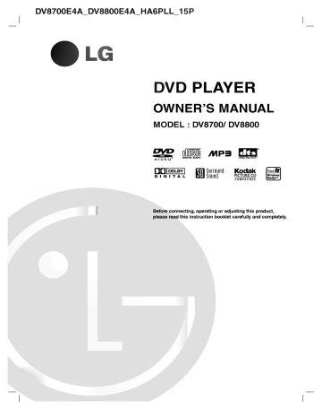 LG DV8800E4A Owner's Manual | Manualzz