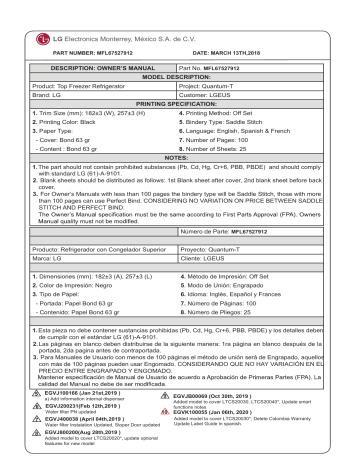 LG LTCS20020S, LT57BPSX Owner's manual | Manualzz