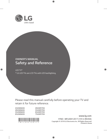 LG 55UW660H Owner's manual | Manualzz