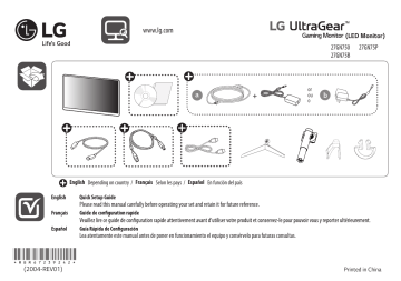 LG 27GN750-B Quick Setup Guide | Manualzz