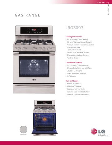 LG LRG3097ST Specification | Manualzz