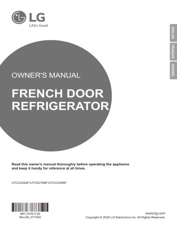 LG LFCC22426S Owner's manual | Manualzz