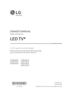 LG 32LM570BPUA - Owner's manual, Quick Setup guide, User manual