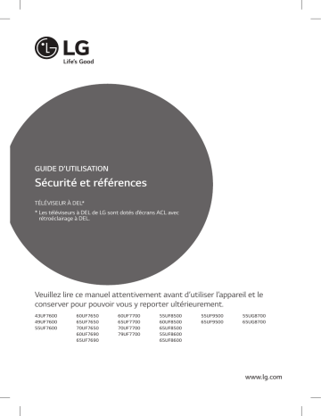 LG 65UG8700 Manuel du propriétaire | Manualzz