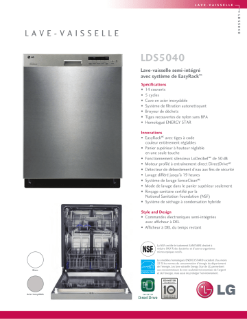 LG LDS5040WW Manuel utilisateur | Manualzz