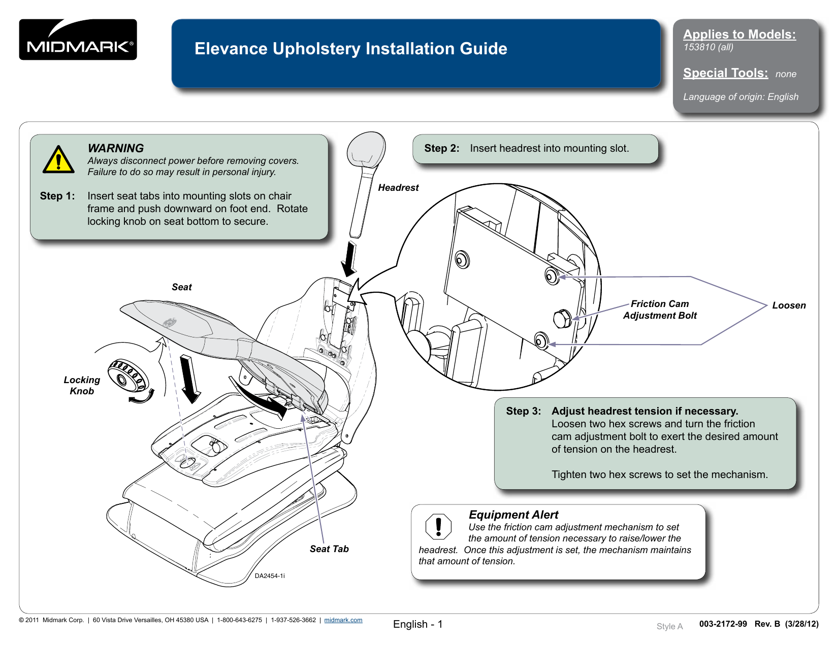 Midmark Elevance® Dental Chair Installation Manual Manualzz