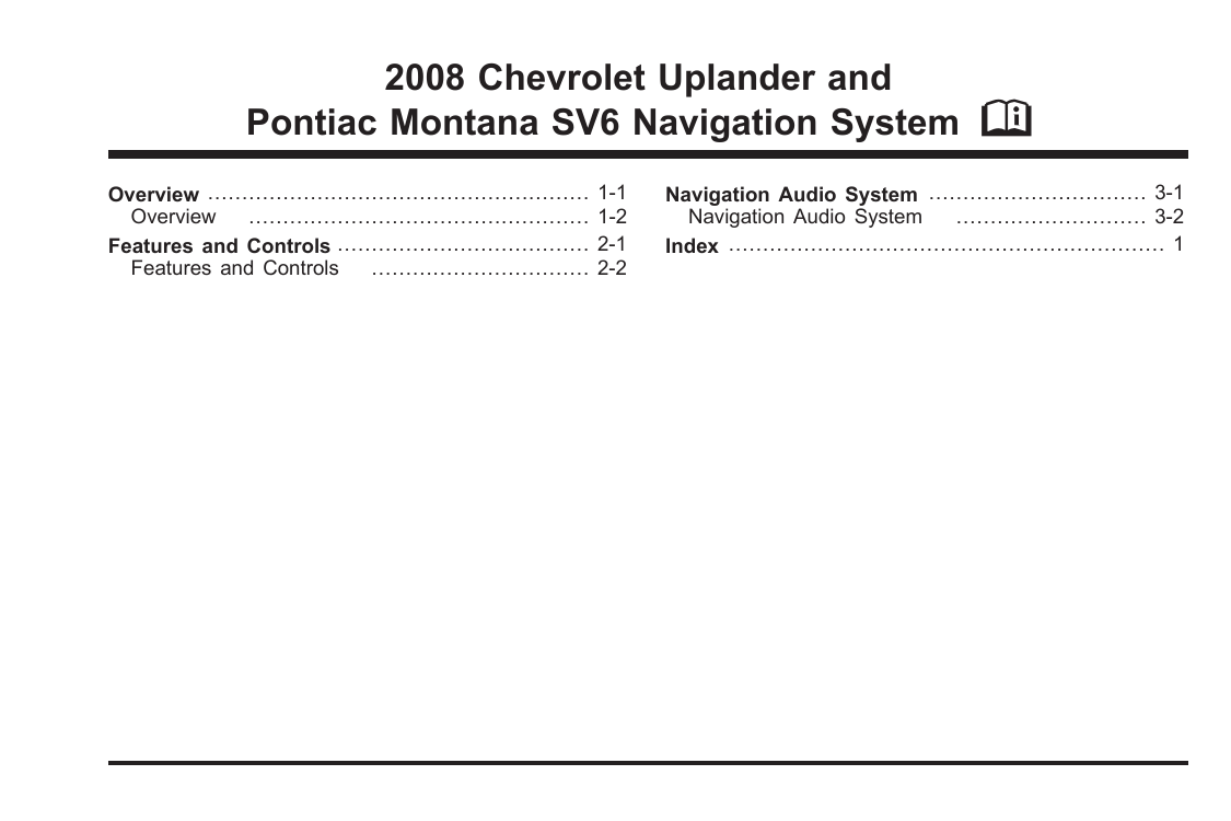 Chevrolet 2008 Uplander User manual | Manualzz