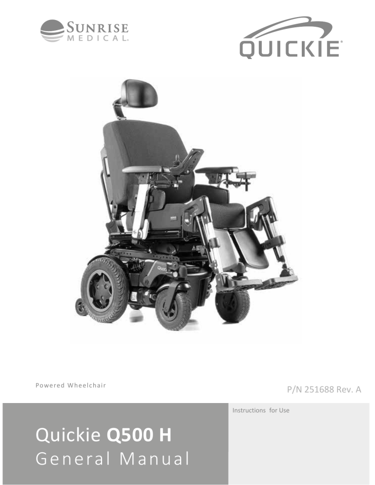 Quickie Q500 H Owner's manual Manualzz