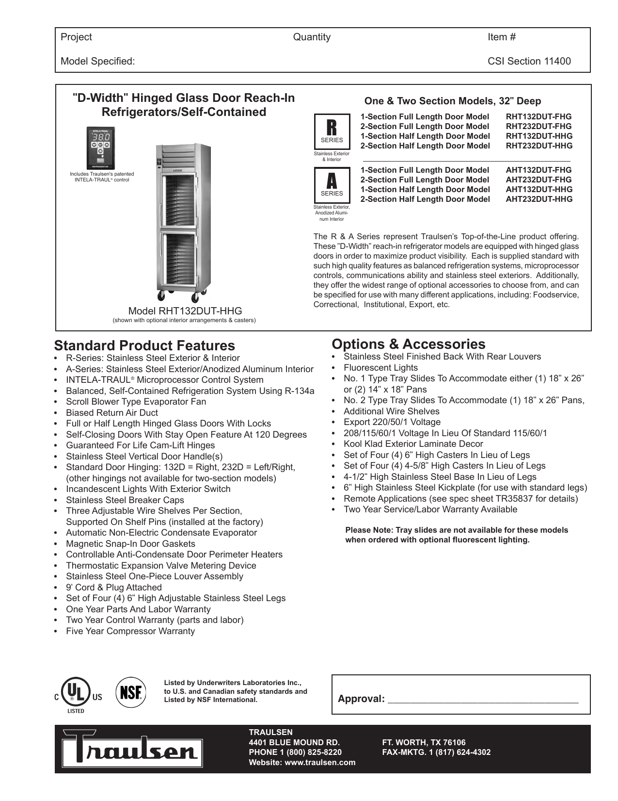 Traulsen AHT232DUT-FHG User manual | Manualzz