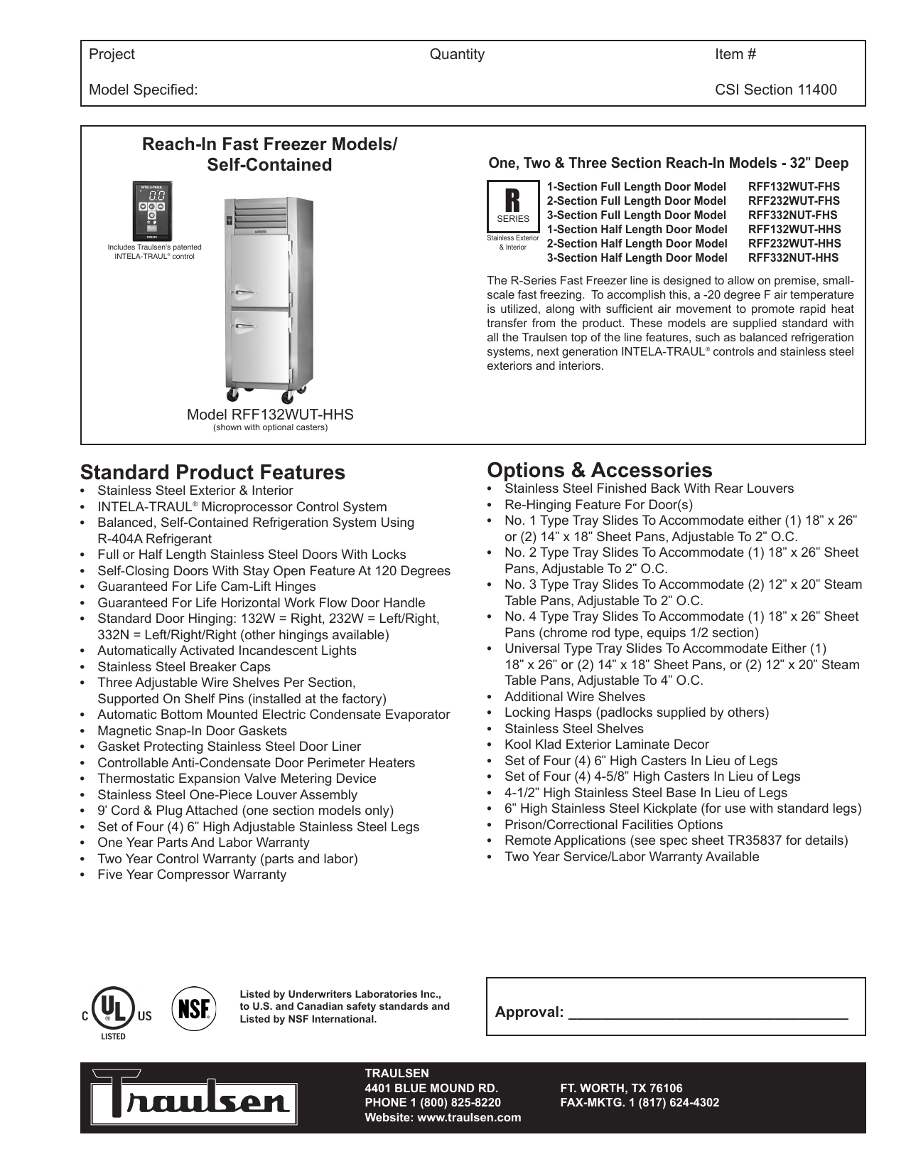 Traulsen RFF332NUT-HHS User manual | Manualzz