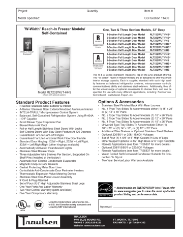 Traulsen RLT232WUT-HHS General Manual | Manualzz