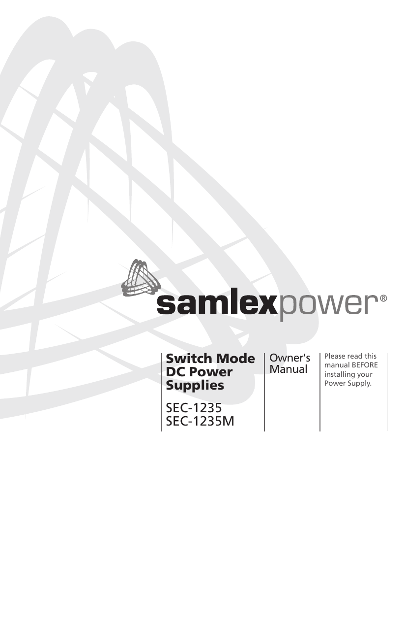 Samlex SEC-1212 Alimentation de bureau à découpage Entrée : 120 VAC, Sortie : 13,8 VDC, 10 A Approuvé UL
