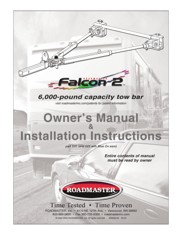 Roadmaster Falcon 2 Tow Bar Instructions | Manualzz