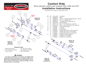 Roadmaster Comfort Ride Shock Absorbers Instructions | Manualzz