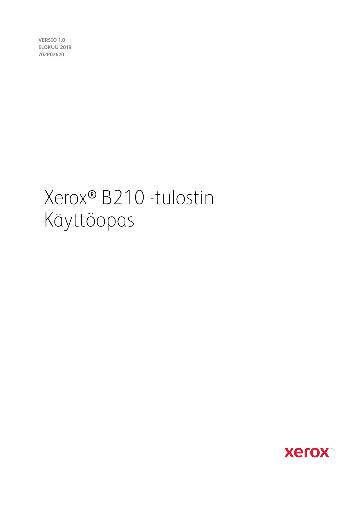 Xerox B210 Printer Kasutusjuhend | Manualzz