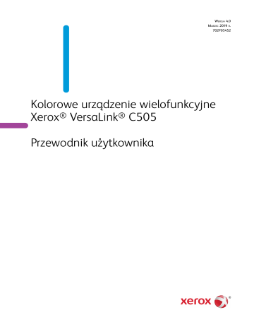 Podłączanie do komputera za pomocą kabla USB. Xerox VersaLink C505