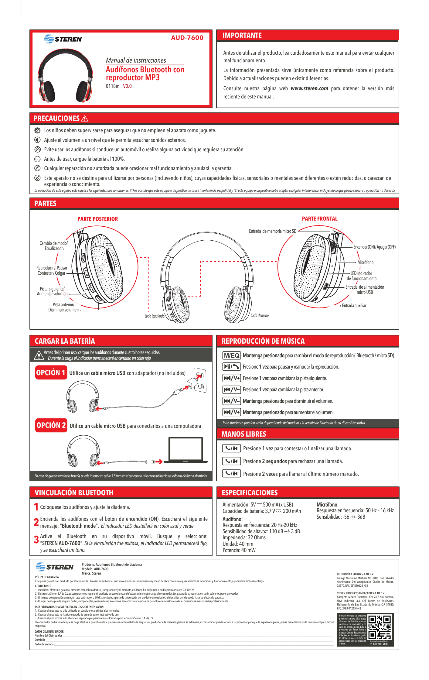 Instructivo de 2024 audifonos bluetooth