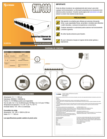 Switch Gigabit Ethernet de 8 puertos Steren Tienda en L