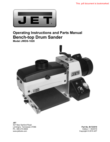 benchtop drum sander