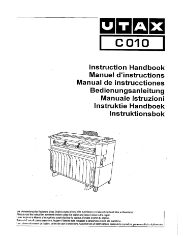 Utax C 010 Wide Format System Instruction Manualzz