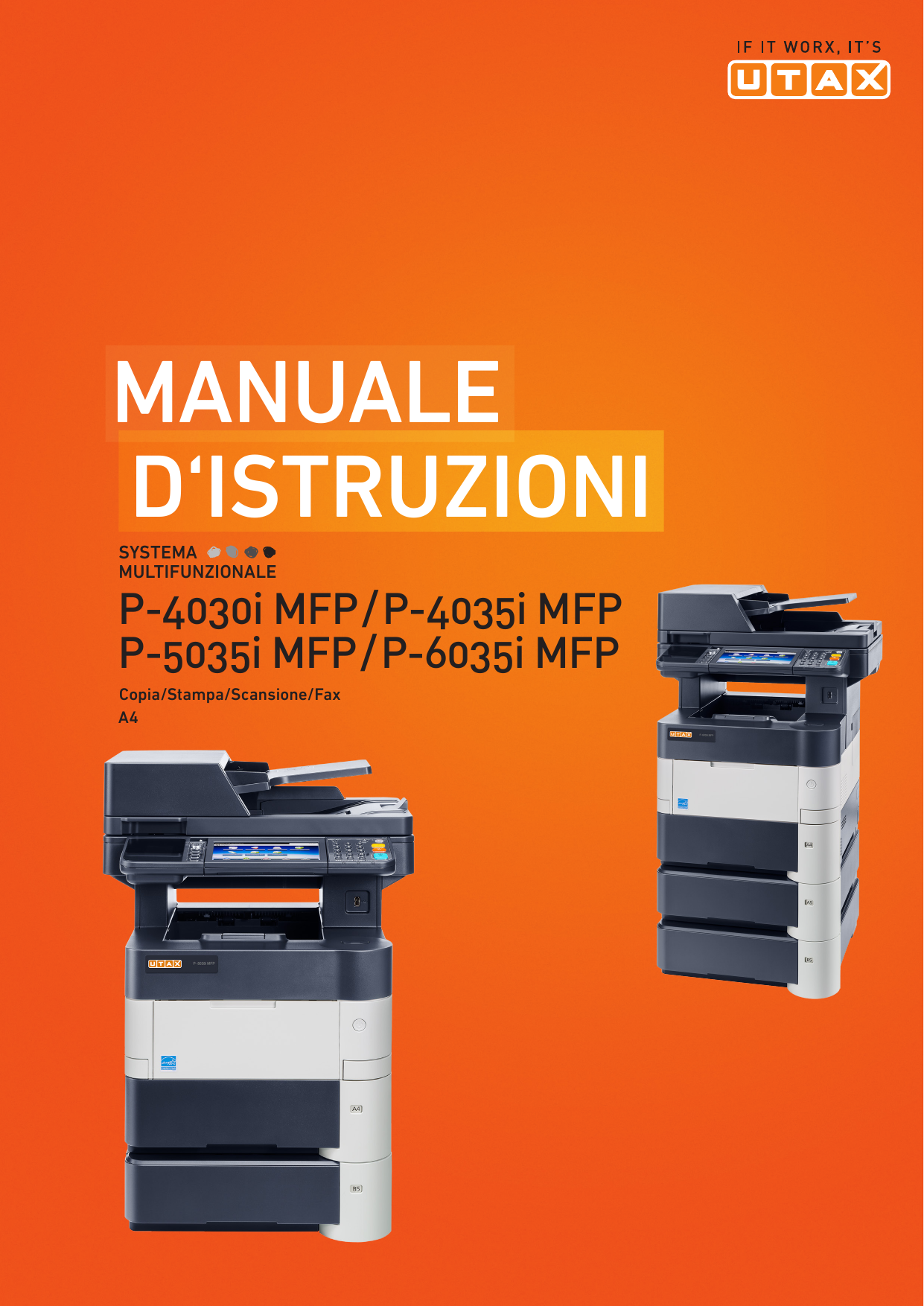 Utax P 5035i MFP Copy System Istruzioni Per L uso Manualzz