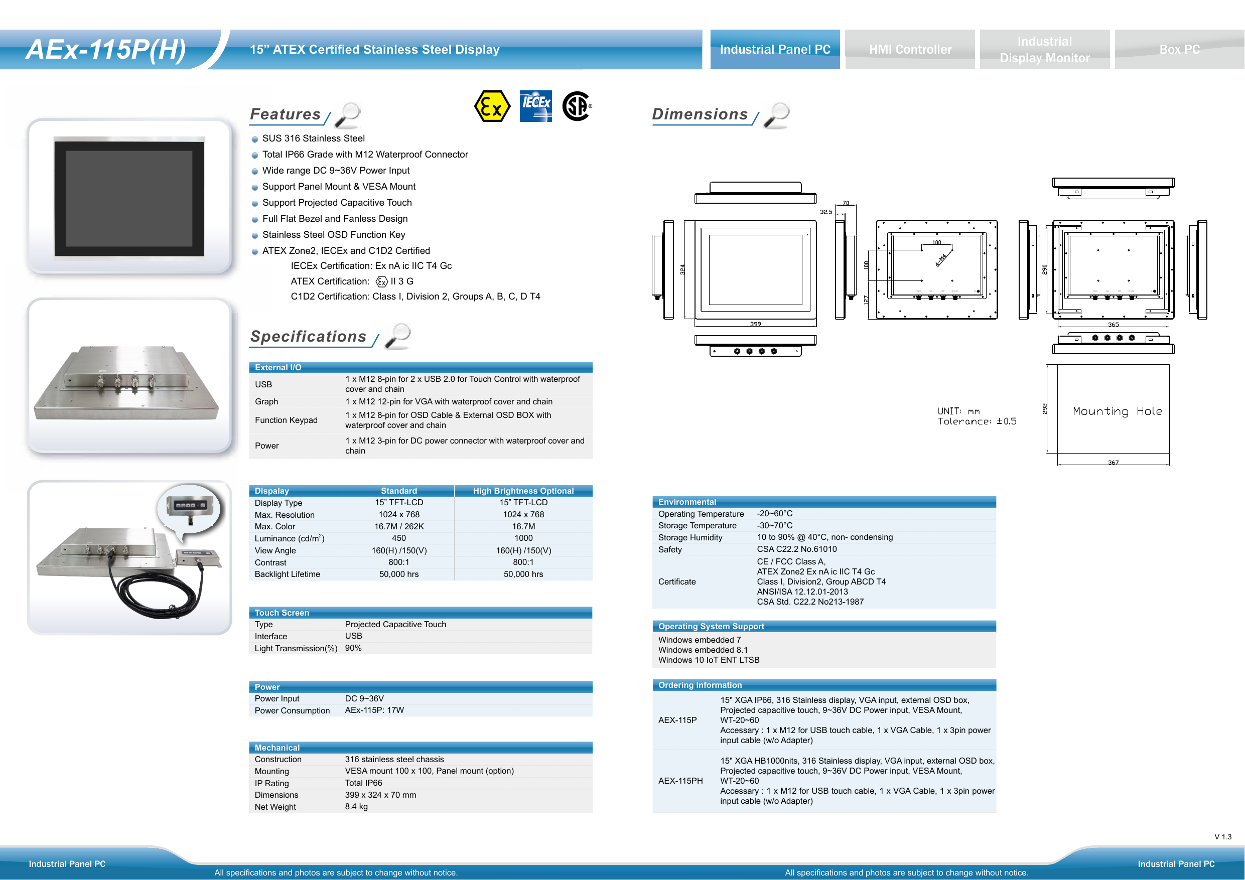 Aplex Aex 115p Datasheet Manualzz