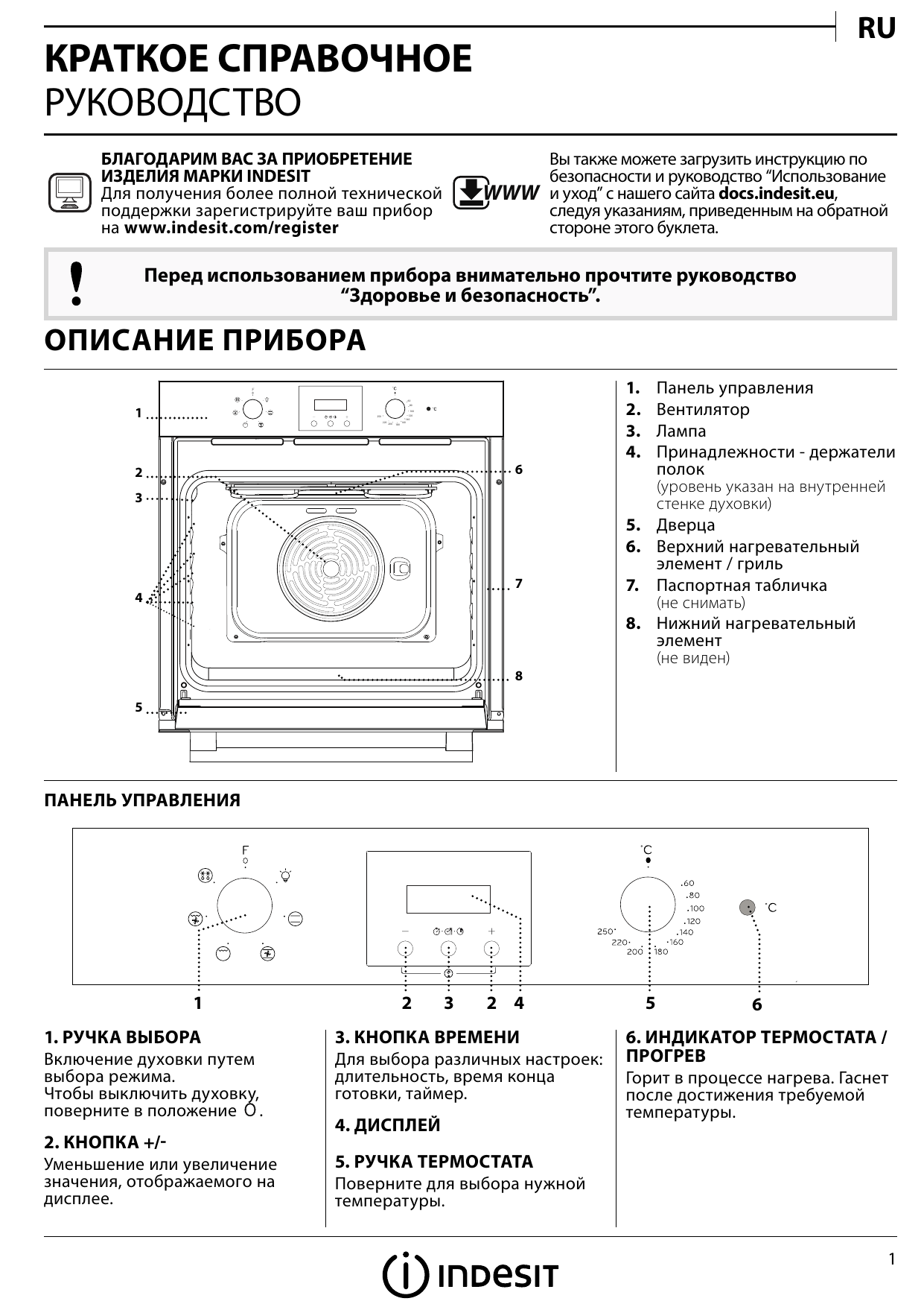 Docs indesit eu духовой шкаф