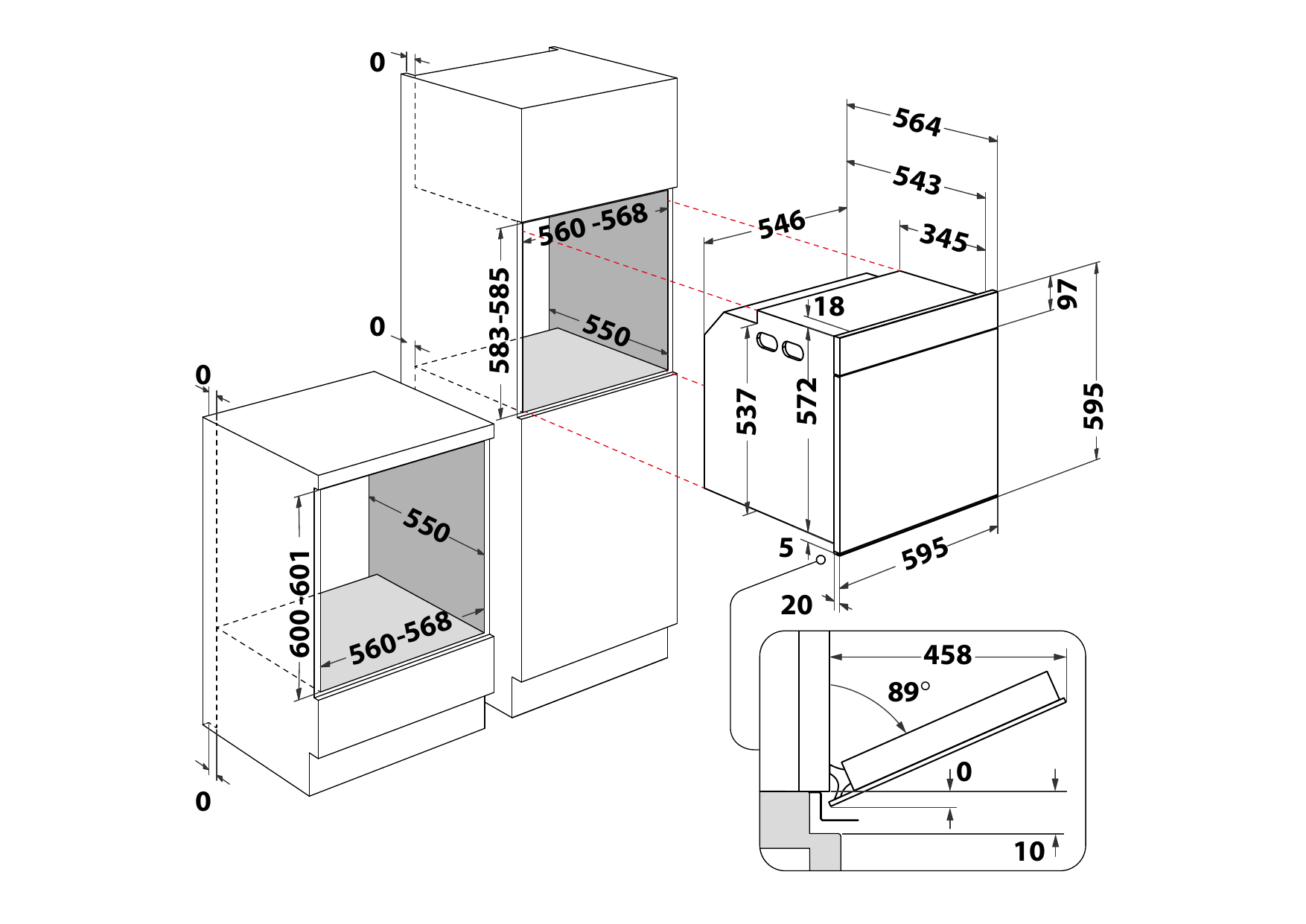 Whirlpool OAKZ9 6200 CS IX Product technical drawing | Manualzz