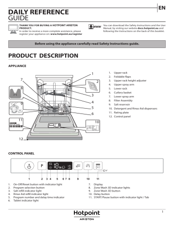 HOTPOINT/ARISTON HIC 3C26 CW Setup and user guide | Manualzz