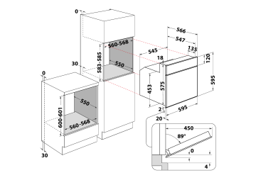 Whirlpool AKP 744 IX Product technical drawing | Manualzz