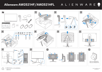 Alienware AW2521HFL 25 Gaming Monitor Quick start Guide | Manualzz