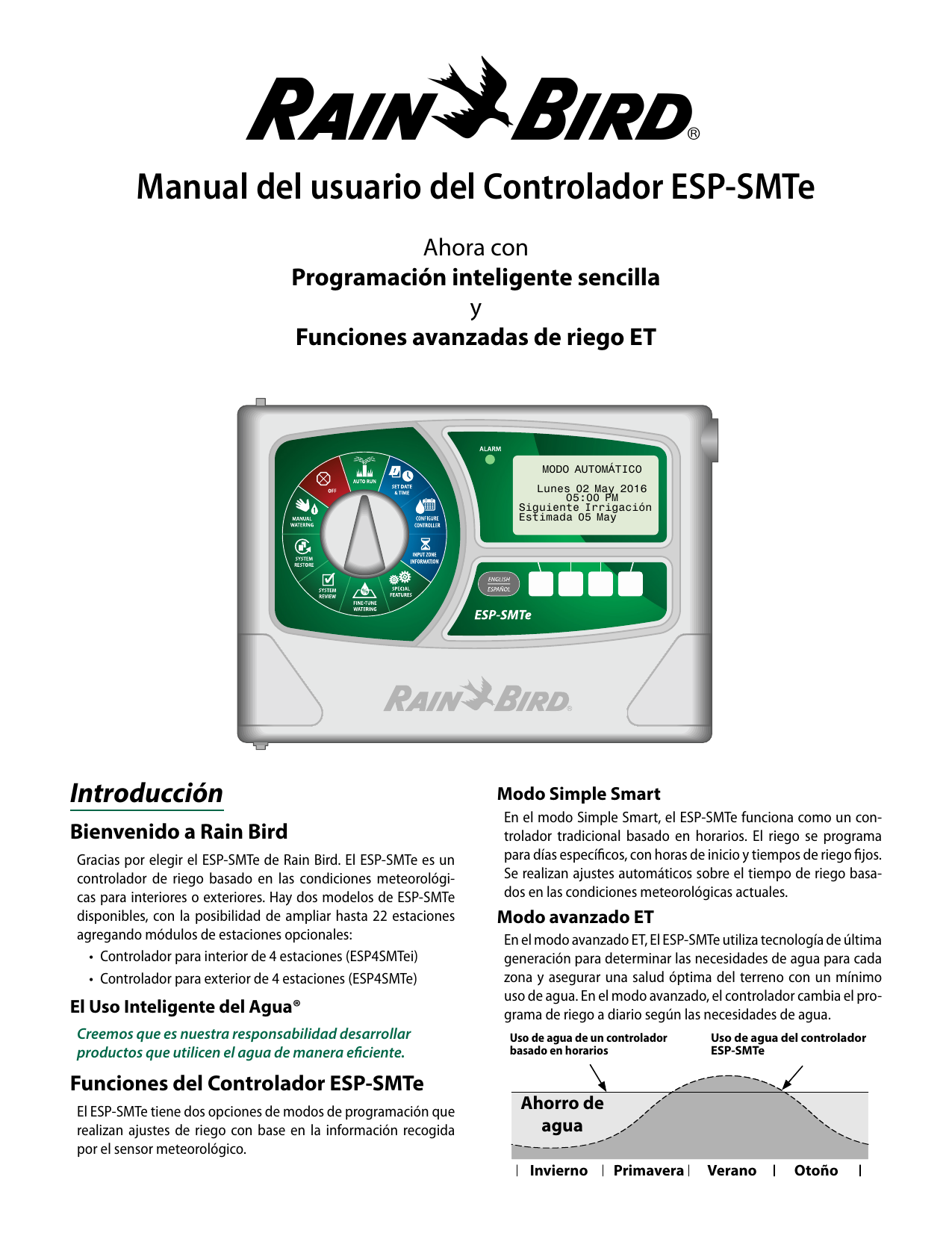 Rain Bird ESPSMTe Smart Modular Control System El manual del
