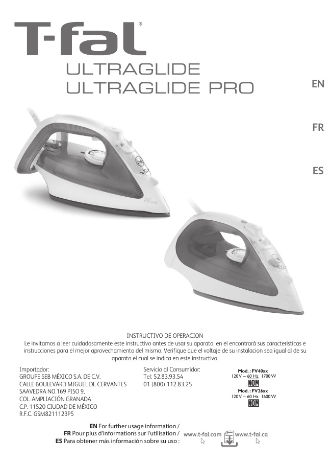 Tefal FV2613X0 ULTRAGLIDE PRO Manual | Manualzz
