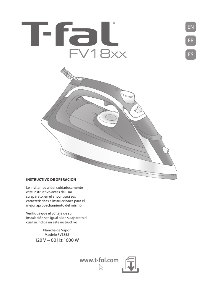 Tefal FV1857X0, FV1860X0, FV1861X0, FV1855X0, FV1856X0 Manual de usuario |  Manualzz